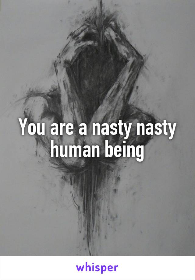 You are a nasty nasty human being