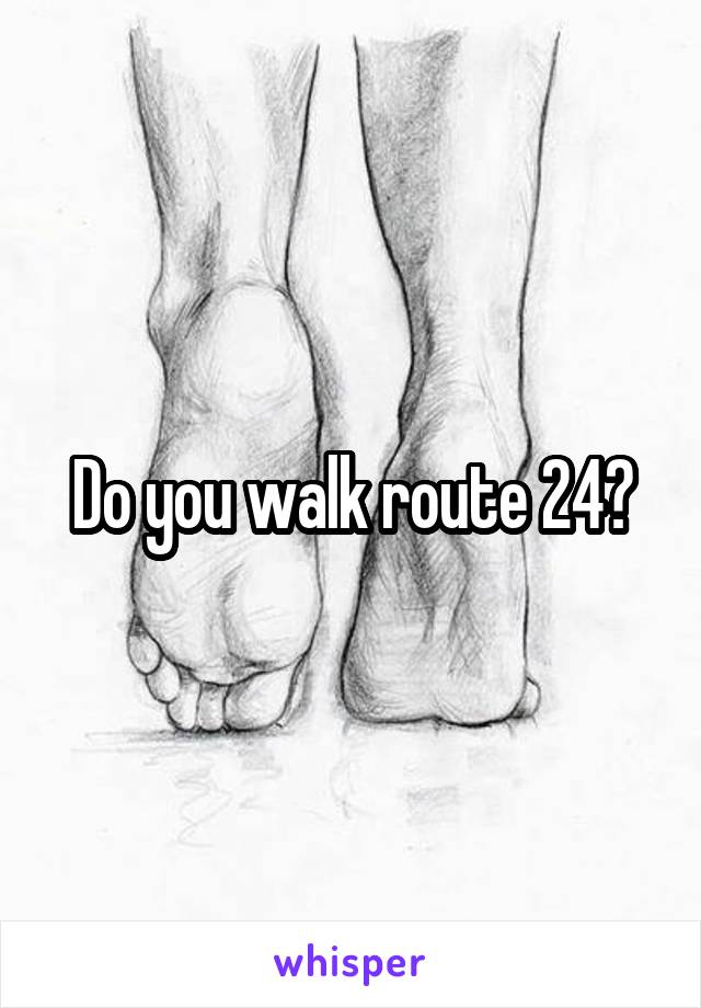 Do you walk route 24?
