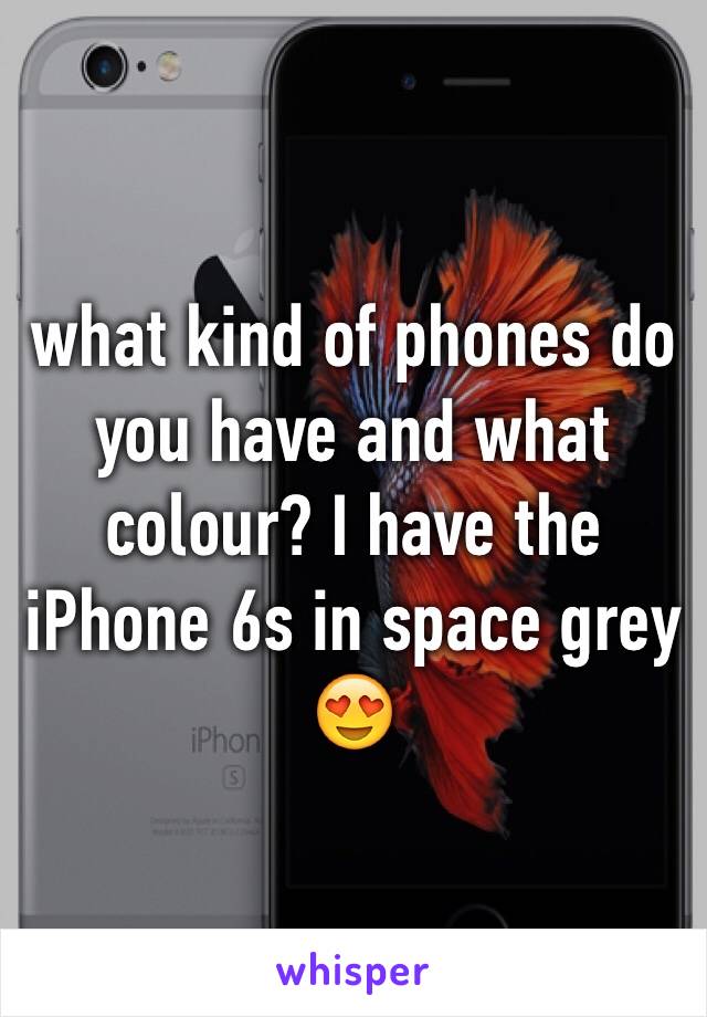 what kind of phones do you have and what colour? I have the iPhone 6s in space grey 😍