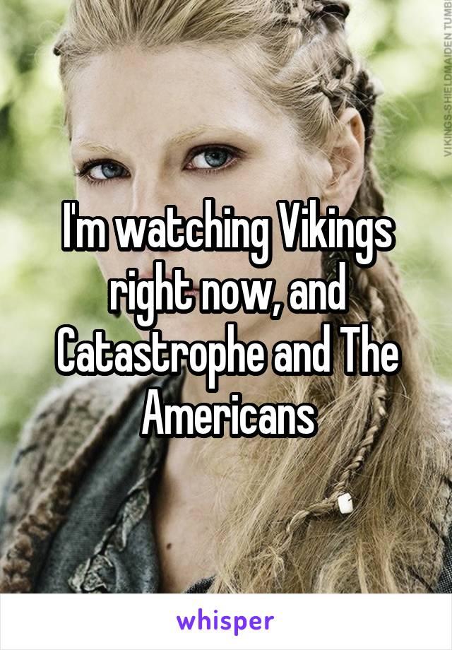 I'm watching Vikings right now, and Catastrophe and The Americans