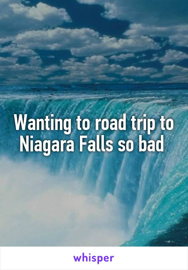 Wanting to road trip to Niagara Falls so bad 