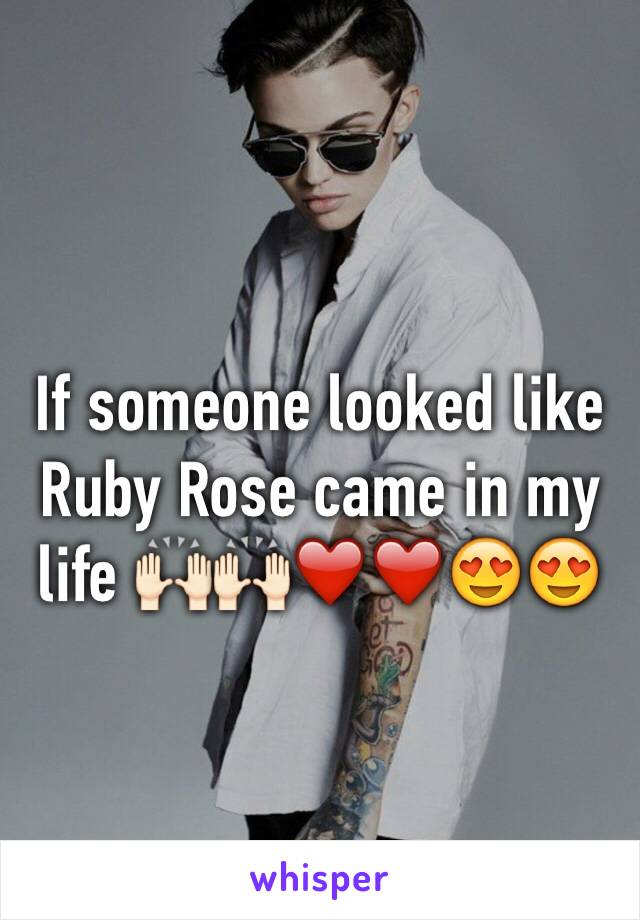 If someone looked like Ruby Rose came in my life 🙌🏻🙌🏻❤️❤️😍😍