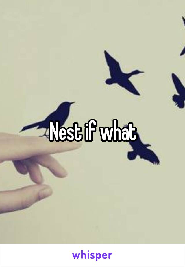 Nest if what