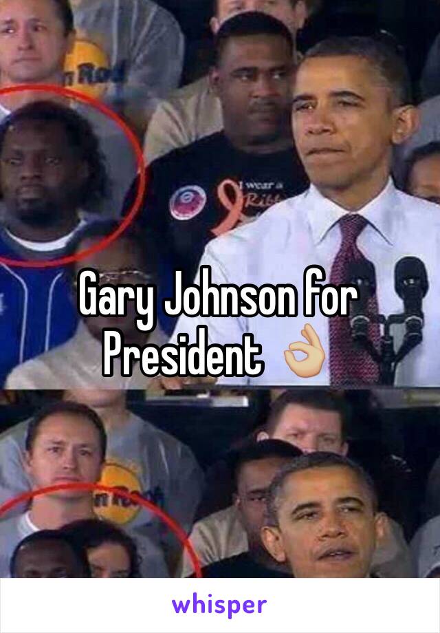 Gary Johnson for President 👌🏼