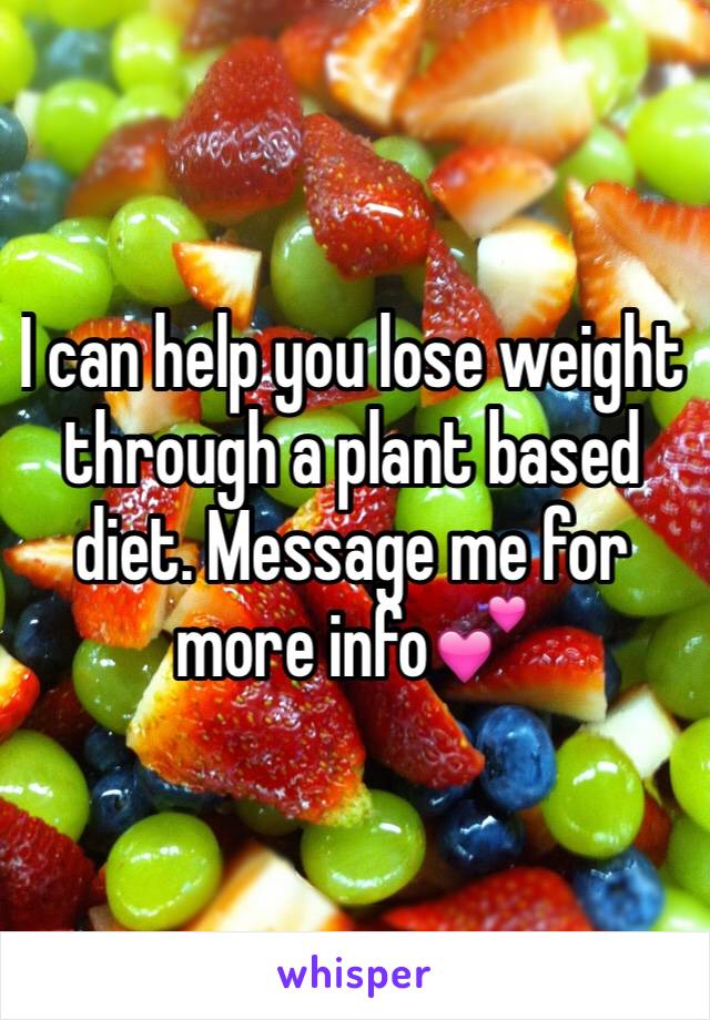 I can help you lose weight through a plant based diet. Message me for more info💕