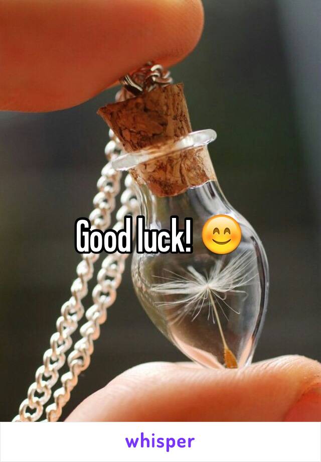 Good luck! 😊