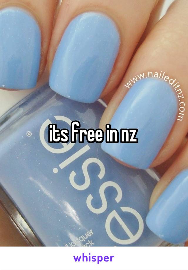 its free in nz 