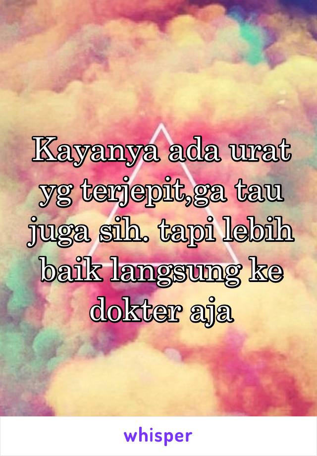 Kayanya ada urat yg terjepit,ga tau juga sih. tapi lebih baik langsung ke dokter aja