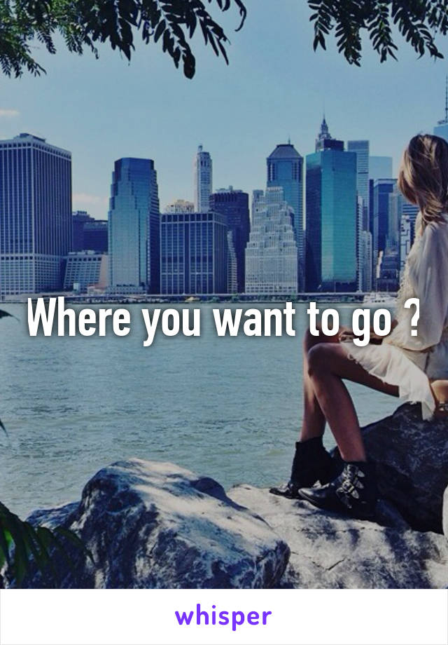 Where you want to go ?