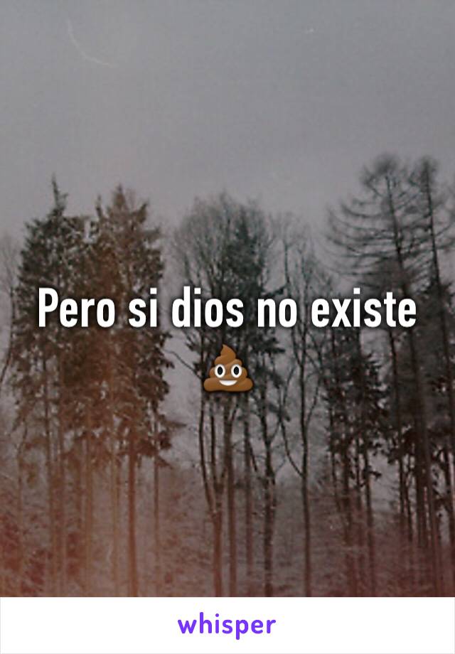 Pero si dios no existe 💩