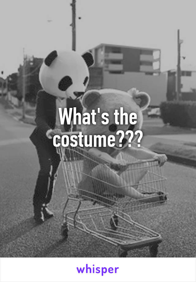 What's the costume???
