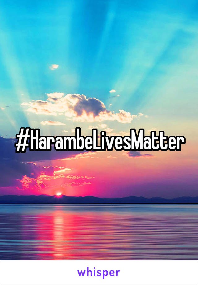 #HarambeLivesMatter