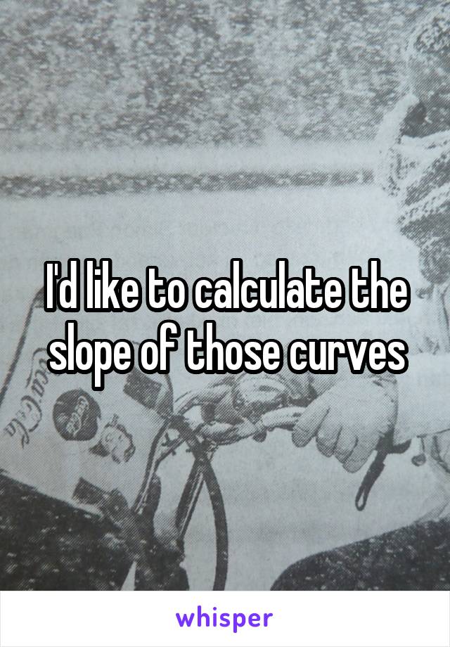 I'd like to calculate the slope of those curves