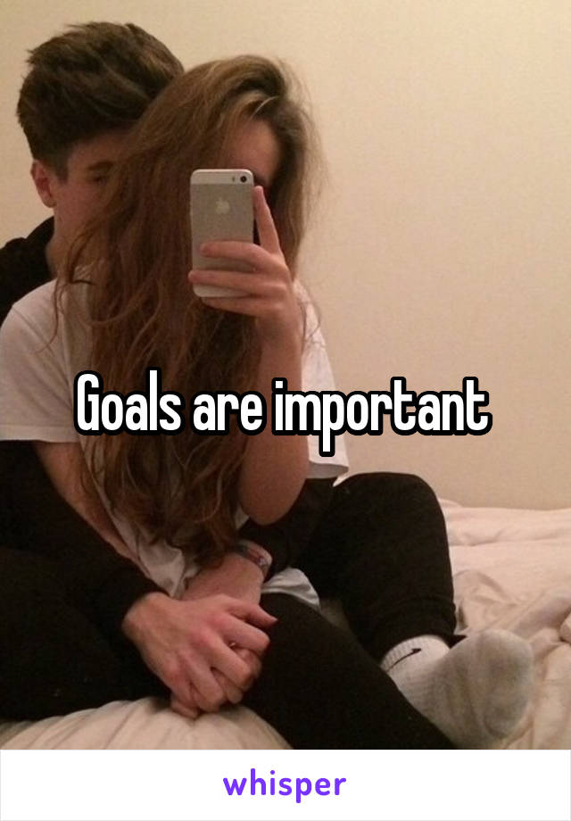 Goals are important 