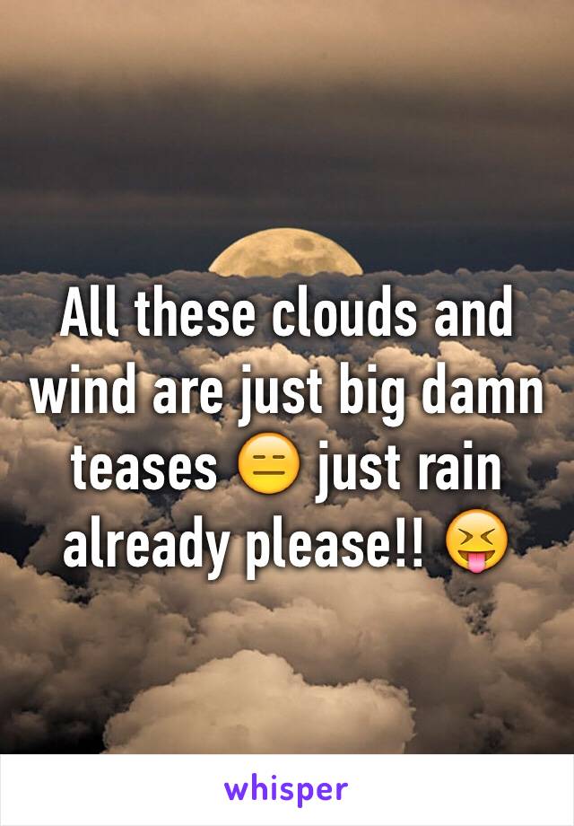 All these clouds and wind are just big damn teases 😑 just rain already please!! 😝