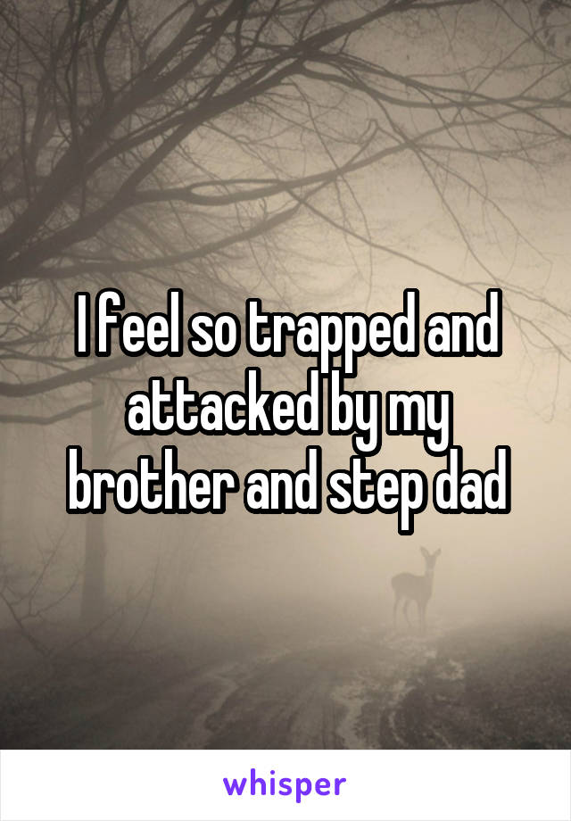 I feel so trapped and attacked by my brother and step dad