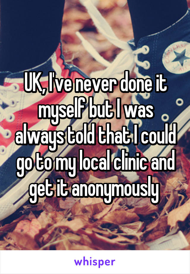 UK, I've never done it myself but I was always told that I could go to my local clinic and get it anonymously 