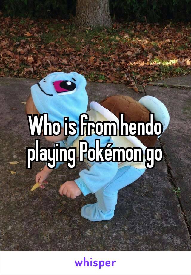 Who is from hendo playing Pokémon go