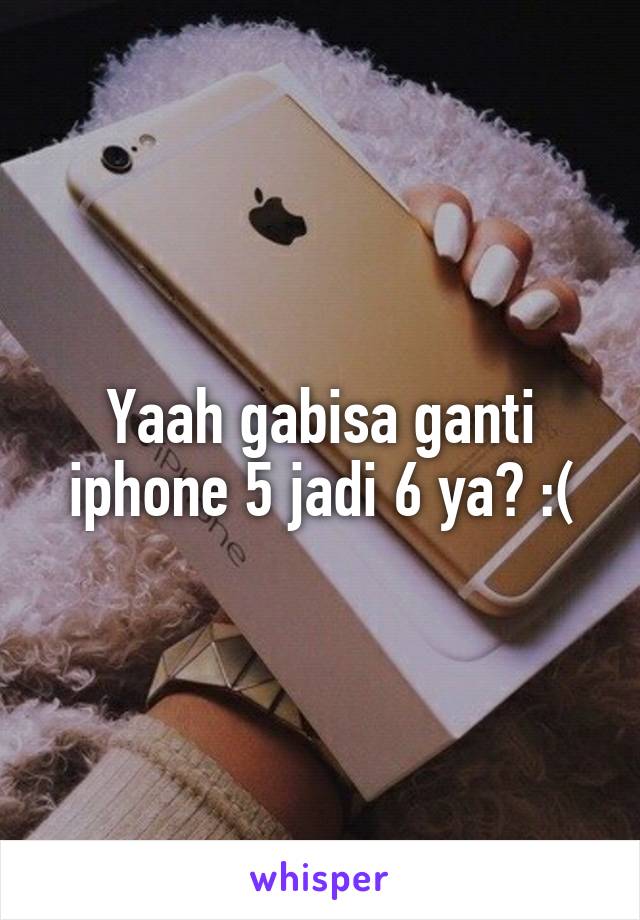 Yaah gabisa ganti iphone 5 jadi 6 ya? :(