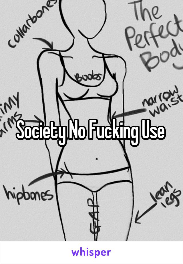 Society No Fucking Use 