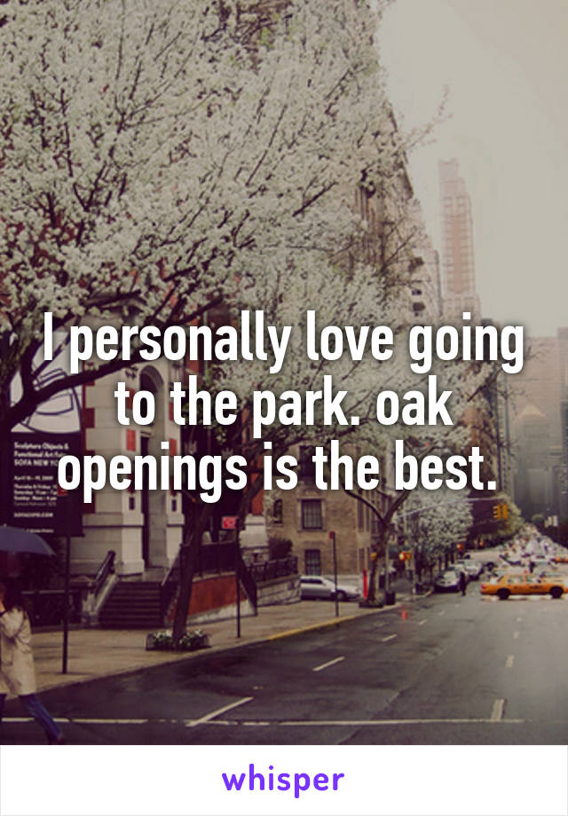 I personally love going to the park. oak openings is the best. 