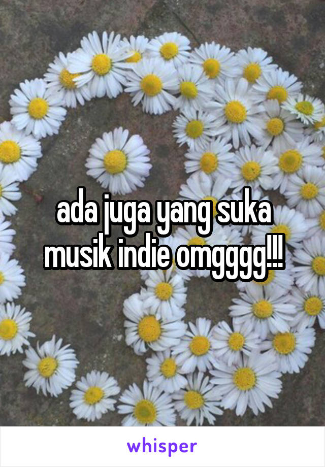 ada juga yang suka musik indie omgggg!!!