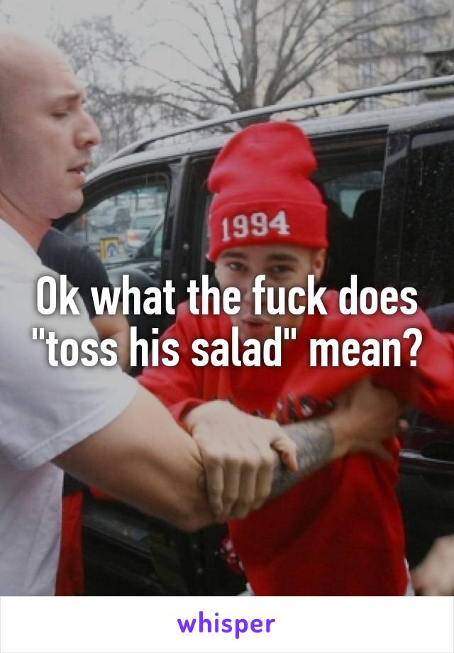 Ok what the fuck does "toss his salad" mean?