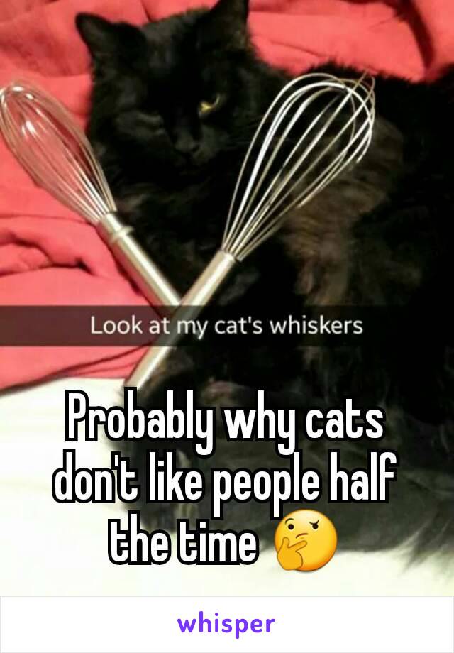 Probably why cats don't like people half the time 🤔