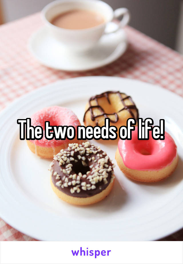 The two needs of life! 