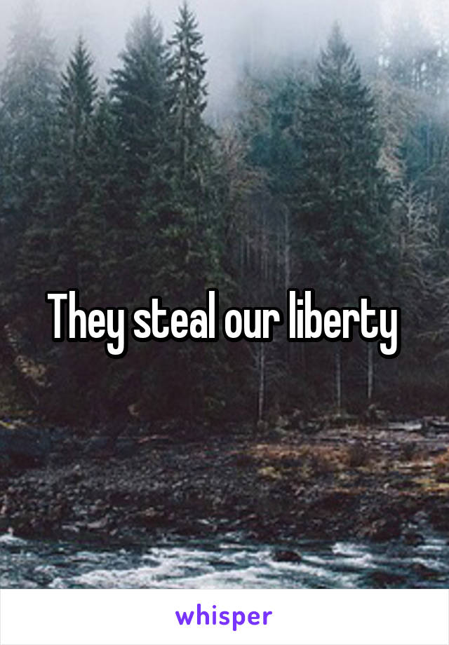 They steal our liberty 