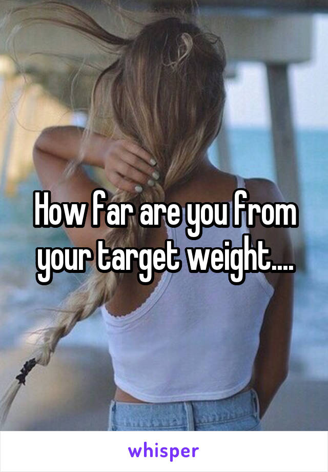 How far are you from your target weight....