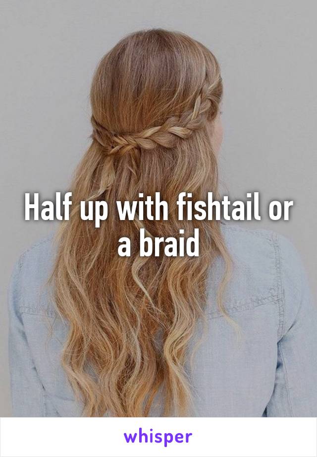 Half up with fishtail or a braid