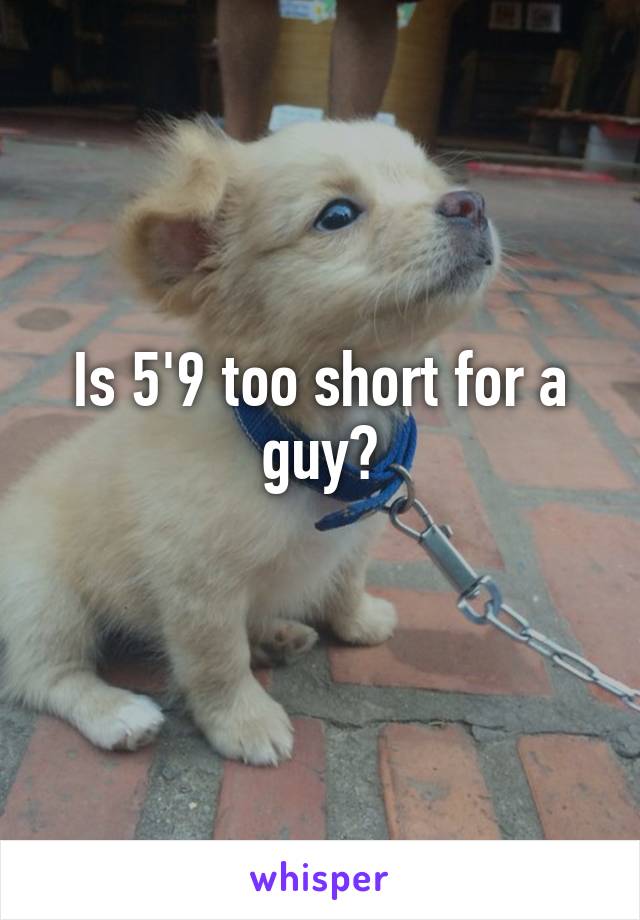 Is 5'9 too short for a guy?
