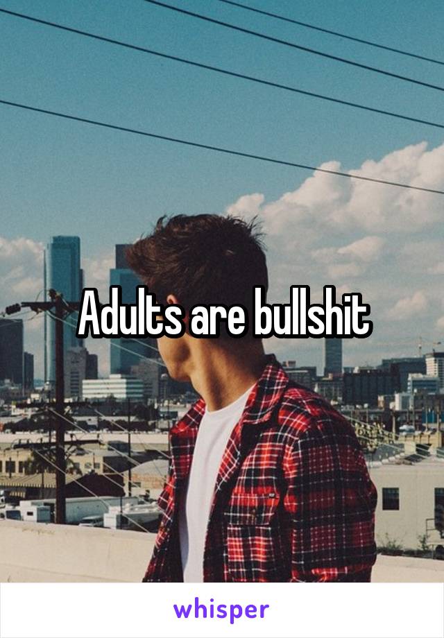 Adults are bullshit