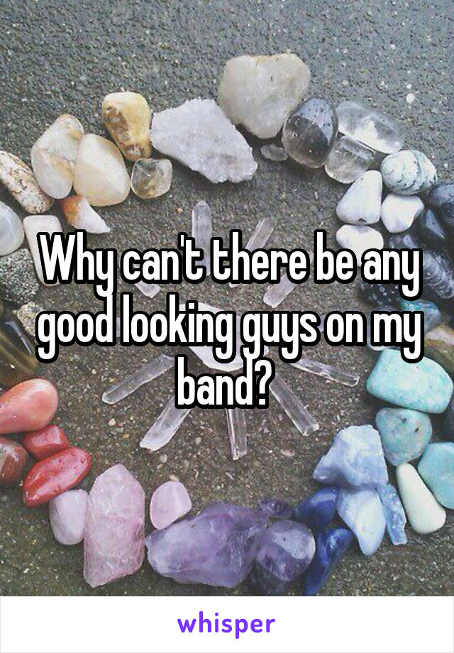 Why can't there be any good looking guys on my band? 
