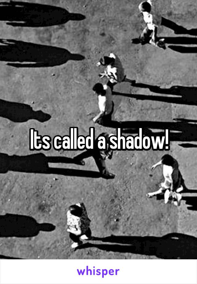 Its called a shadow!
