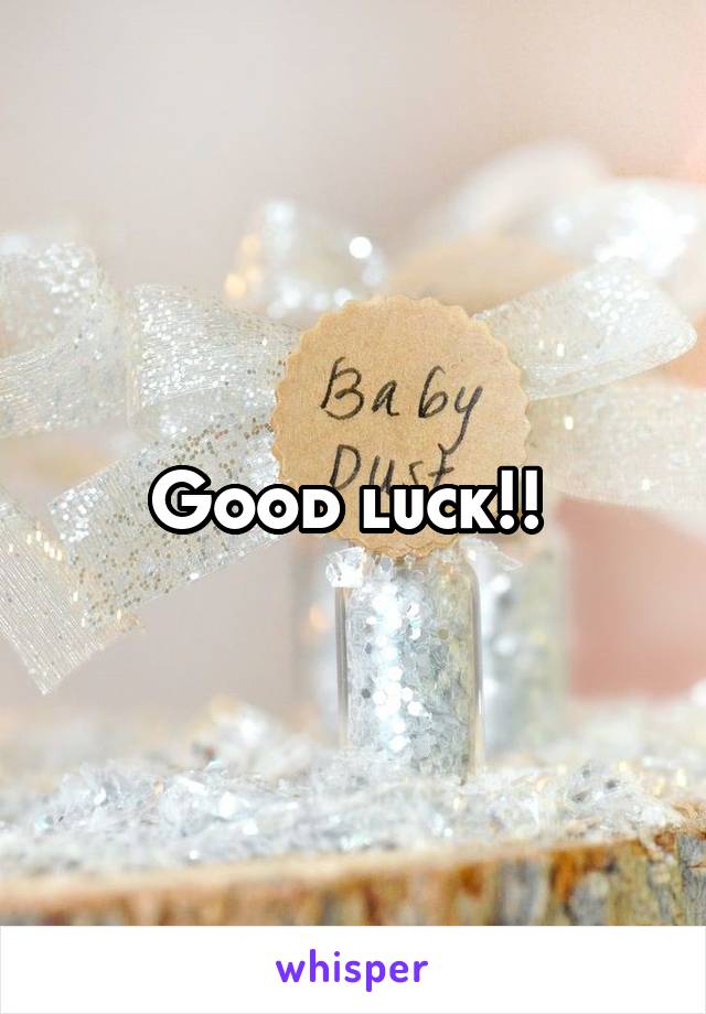 Good luck!! 