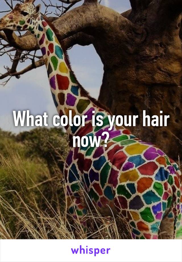 What color is your hair now?