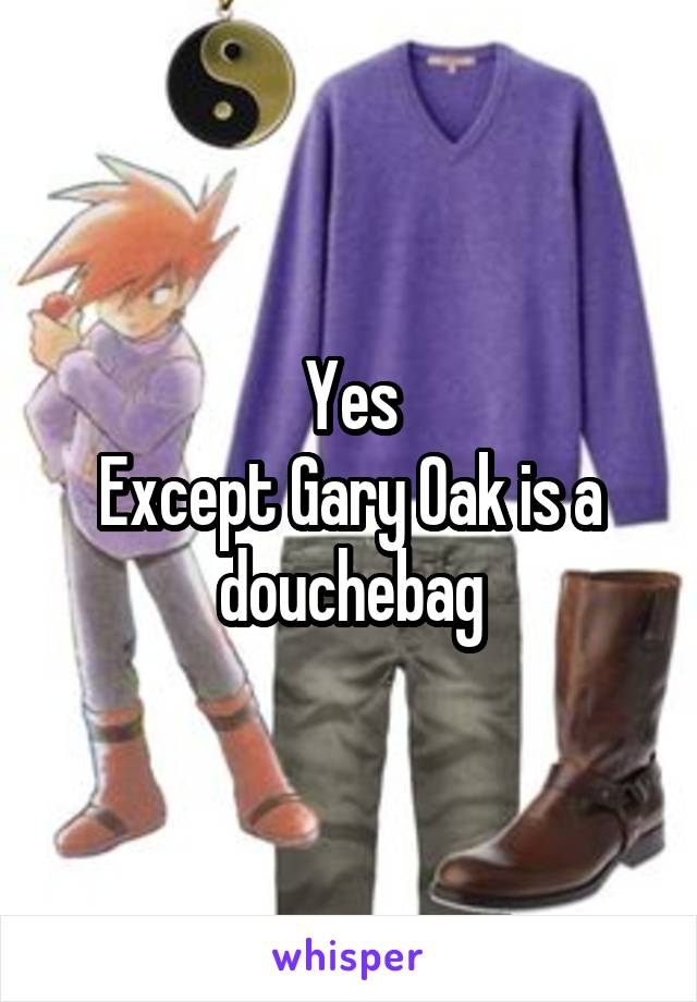 Yes
Except Gary Oak is a douchebag