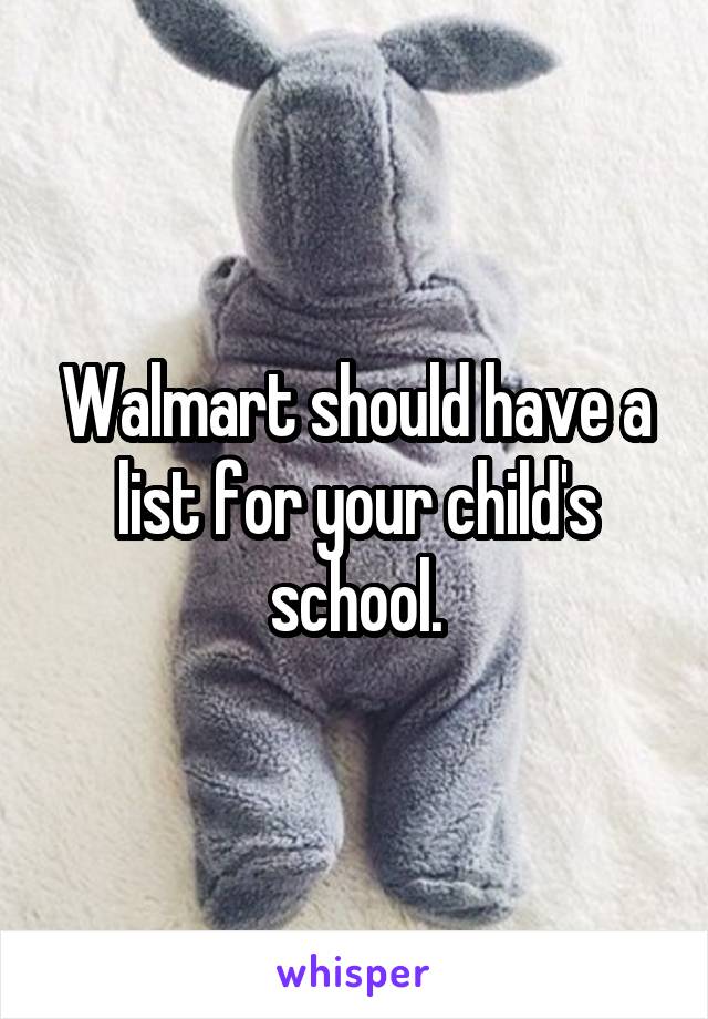 Walmart should have a list for your child's school.