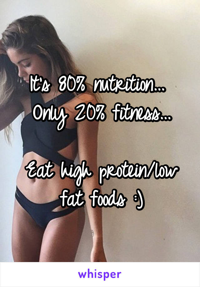 It's 80% nutrition... 
Only 20% fitness...

Eat high protein/low fat foods :)