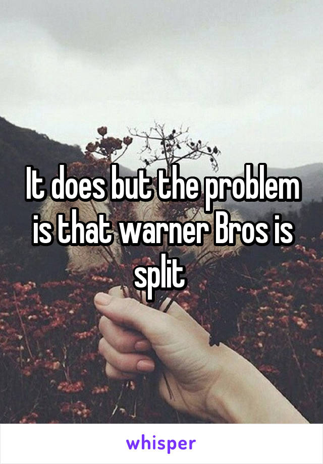 It does but the problem is that warner Bros is split 