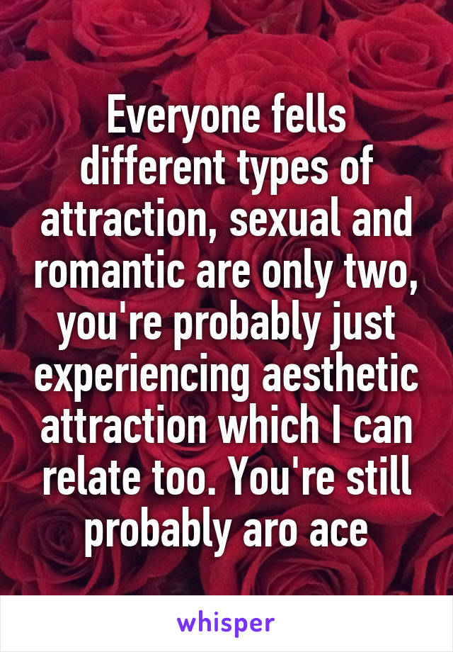 Everyone fells different types of attraction, sexual and romantic are only two, you're probably just experiencing aesthetic attraction which I can relate too. You're still probably aro ace