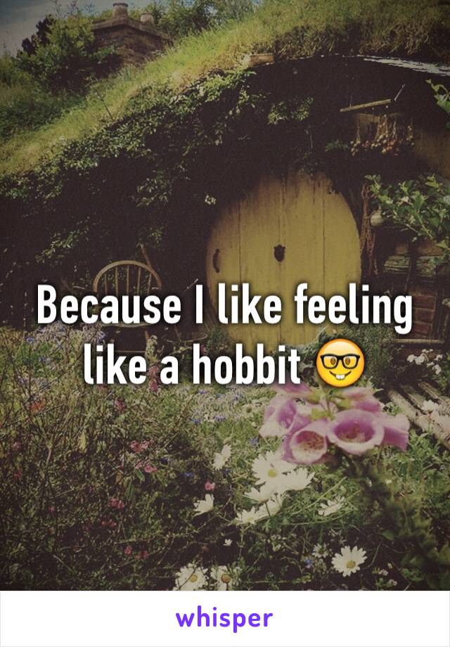 Because I like feeling like a hobbit 🤓