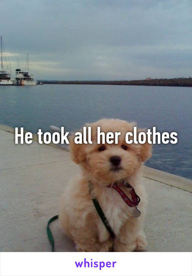 He took all her clothes