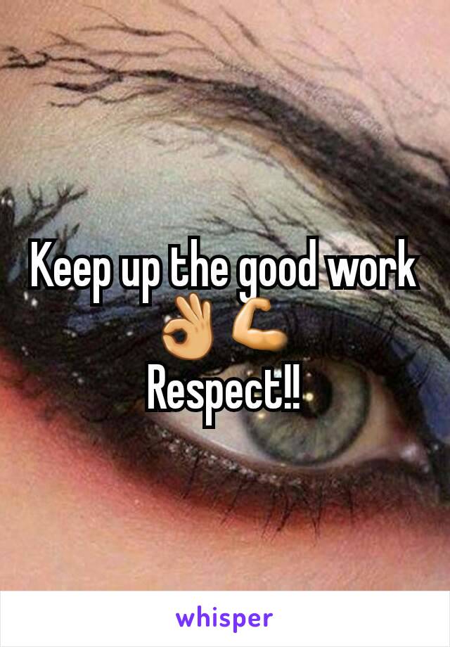 Keep up the good work👌💪
Respect!!