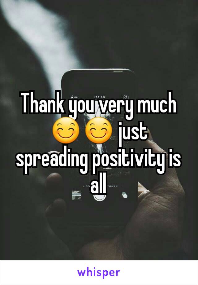 Thank you very much 😊😊 just spreading positivity is all