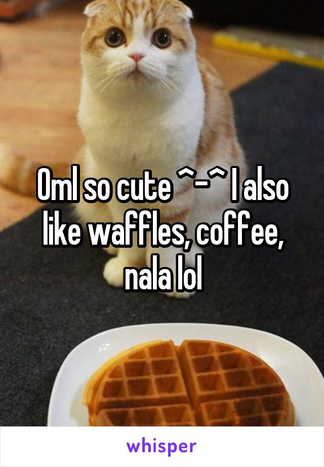 Oml so cute ^-^ I also like waffles, coffee, nala lol