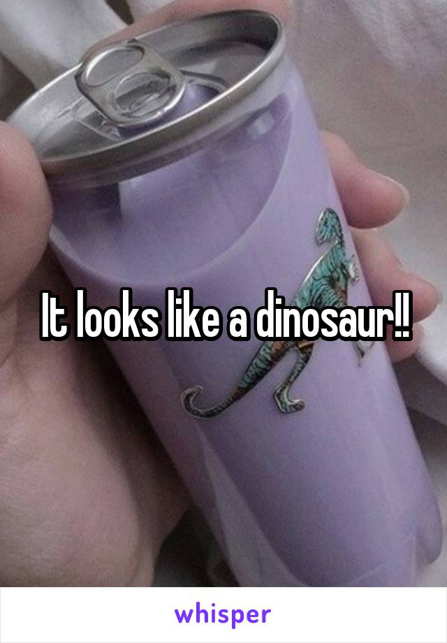 It looks like a dinosaur!!