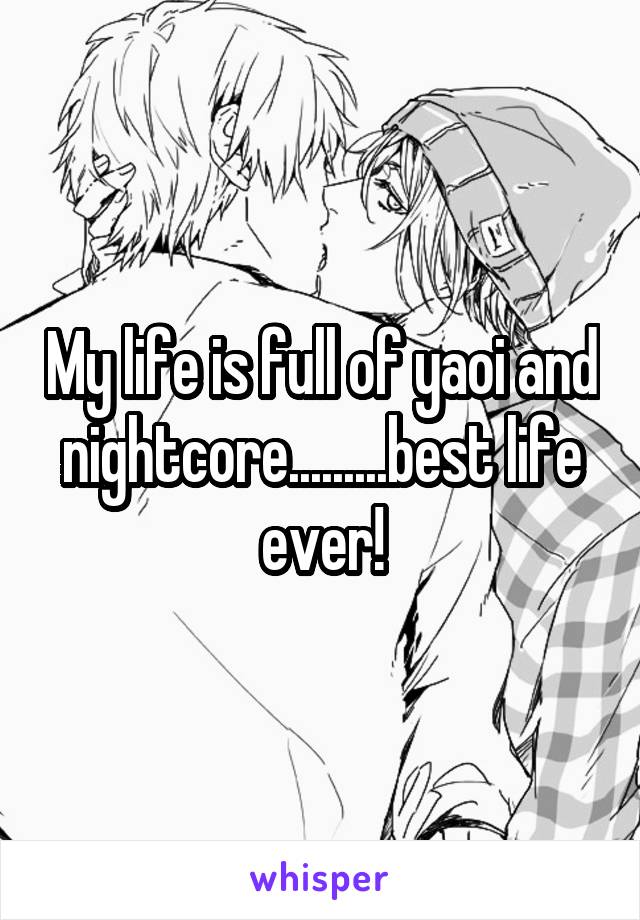 My life is full of yaoi and nightcore.........best life ever!